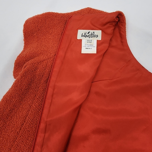 Whistles UK Vintage Mod 60s Style Dress Boucle Wool Crew Neck Mid Century Retro - Picture 2 of 16